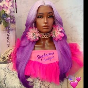 Human Hair blended lace front wig